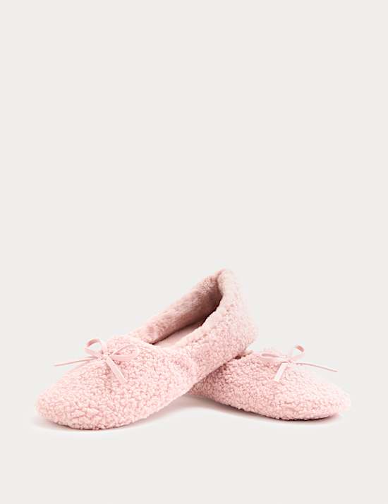 Borg Ballerina Slippers