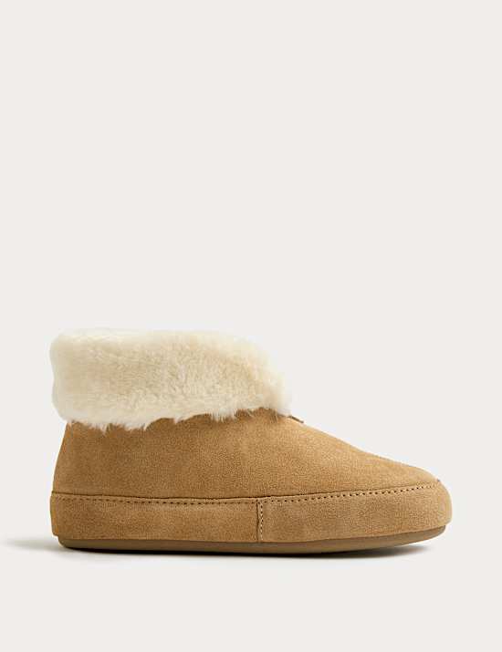 Suede Slipper Boots