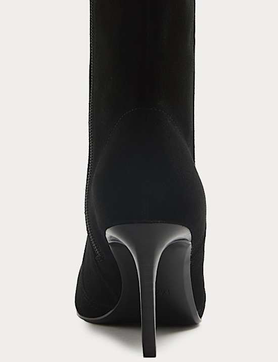 Suede Stiletto Heel Knee High Boots