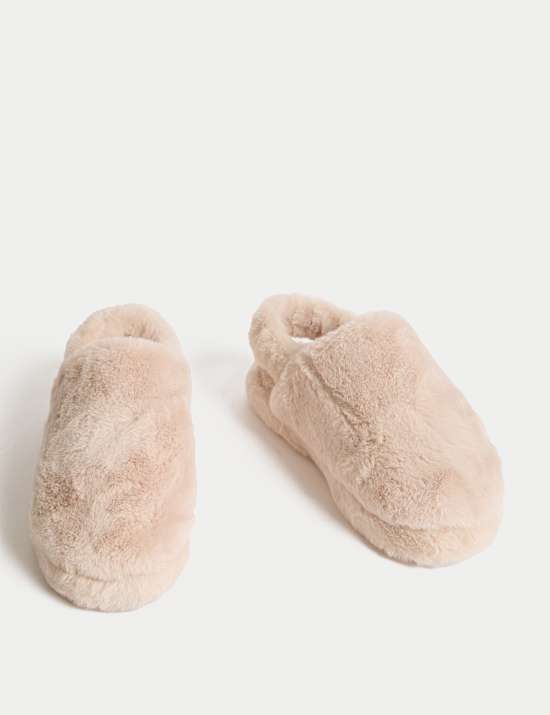Faux Fur Mule Slippers
