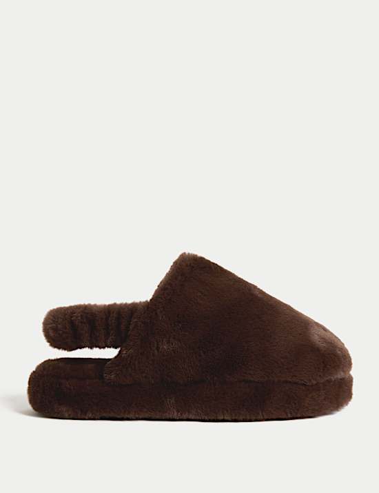 Faux Fur Mule Slippers