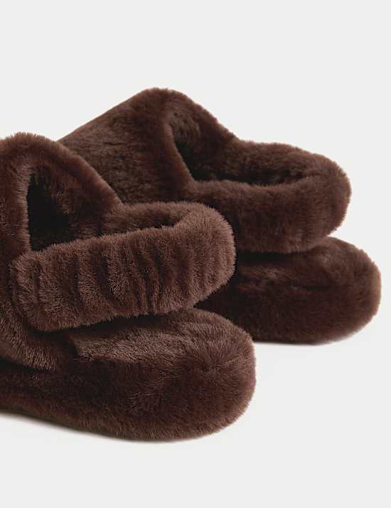 Faux Fur Mule Slippers