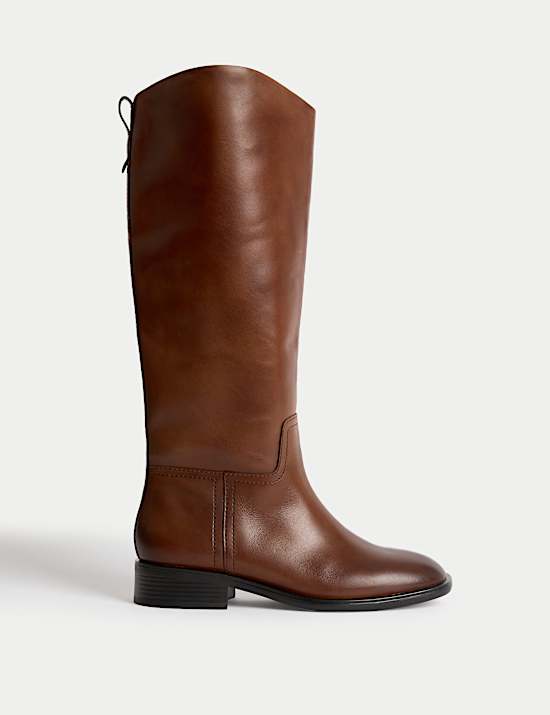 Leather Riding Knee High Boots