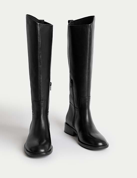 Leather Riding Knee High Boots