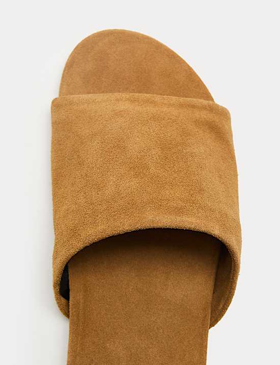 Suede Flat Mules