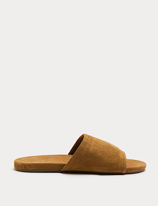 Suede Flat Mules