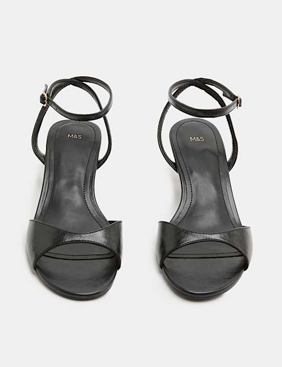 Ankle Strap Kitten Heel Peep Toe Sandals