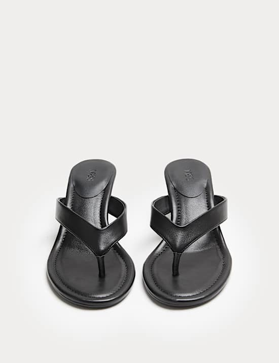Kitten Heel Toe Post Sandals