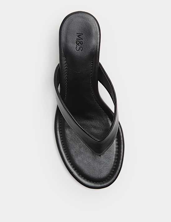 Kitten Heel Toe Post Sandals