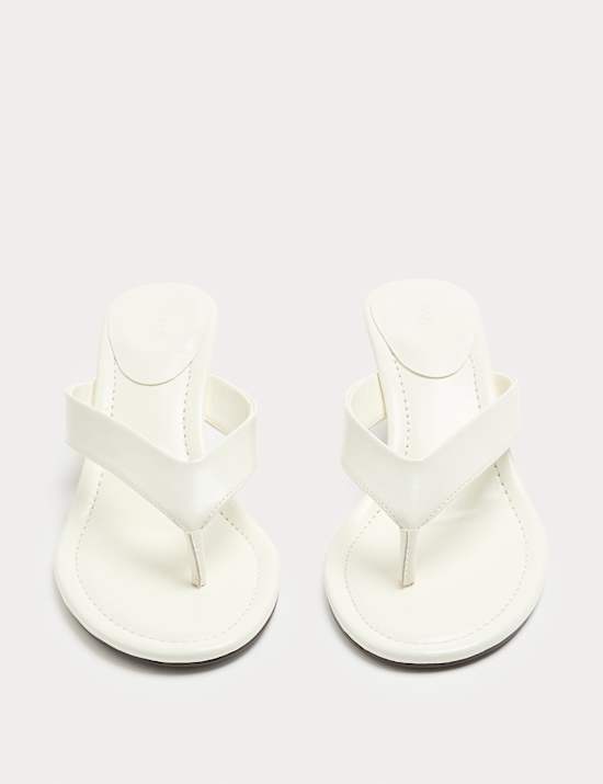 Kitten Heel Toe Post Sandals