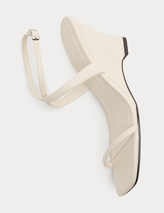 Buckle Strappy Wedge Sandals