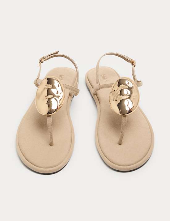 Sandales plates avec bride &agrave; la cheville