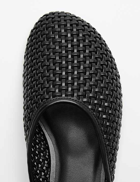 Woven Flat Slip On Mules