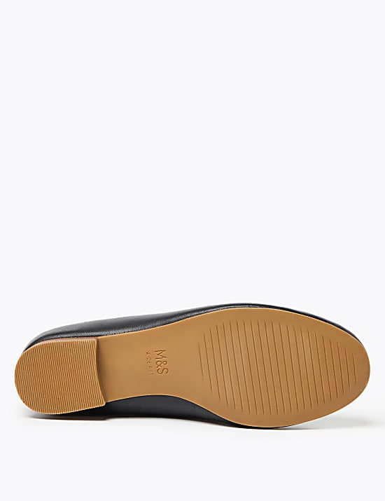 Wide Fit Leather Ballet Pumps