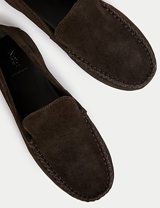 Suede Flat Loafers