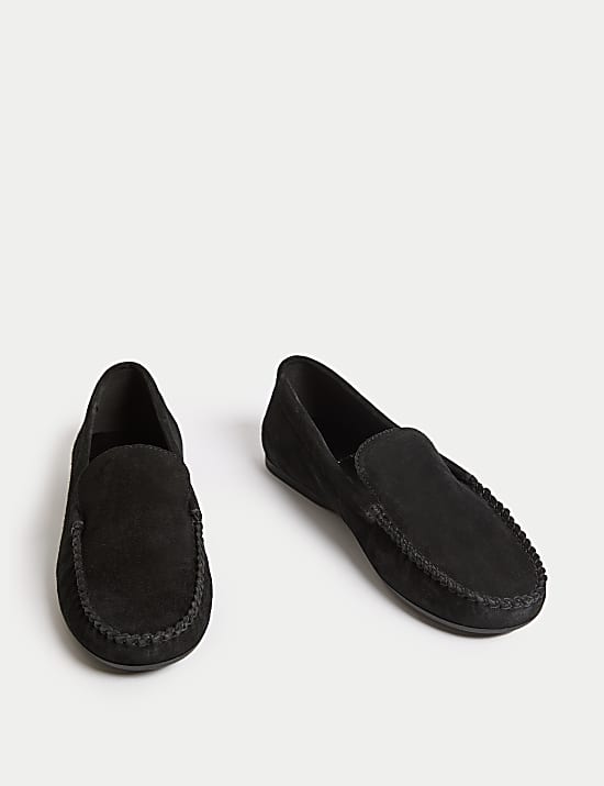 Suede Flat Loafers