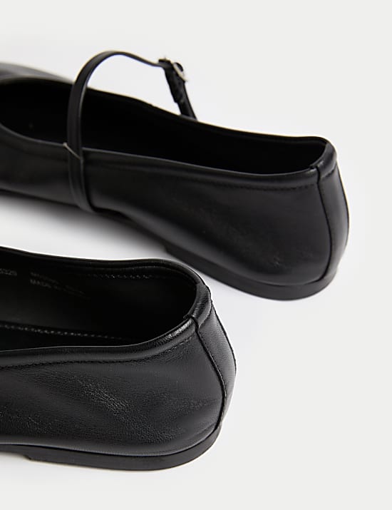 Unlined Leather Mary Jane Ballet Pump