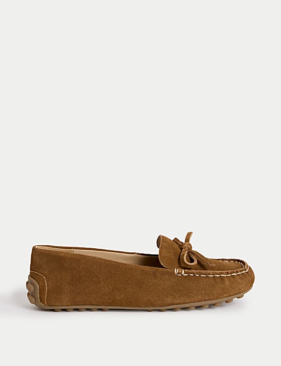 Suede Slip On Flat Loafers