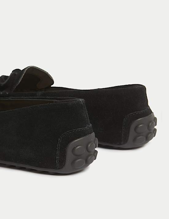 Suede Slip On Flat Loafers