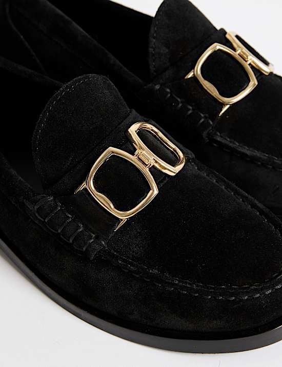 Suede Trim Loafers