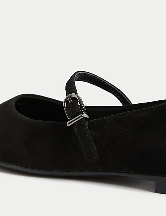 Suede Flat Ballet Pumps