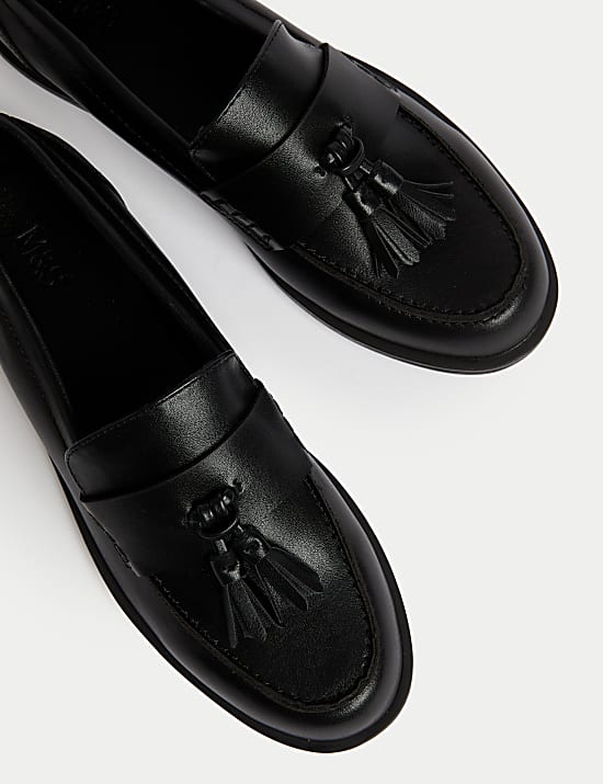 Mocasines con plataforma plana sin cordones