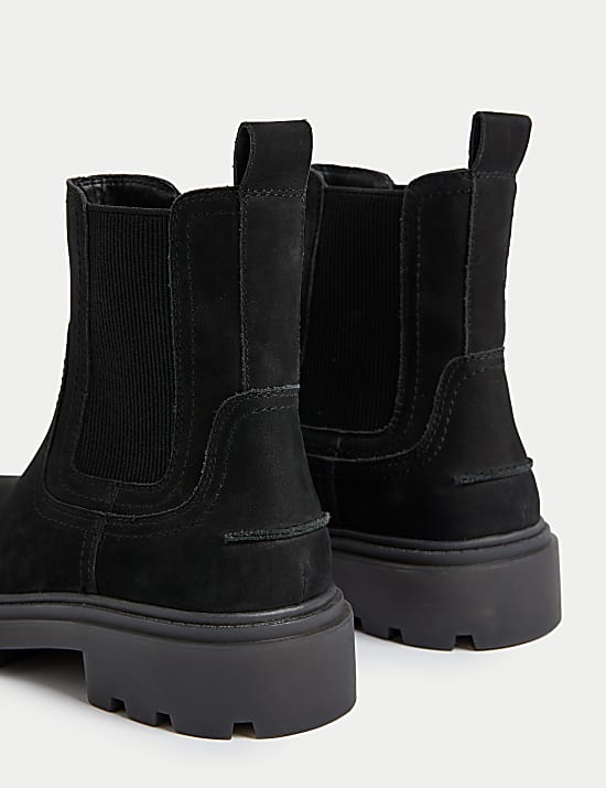 Wide Fit Leather Chelsea Ankle Boots