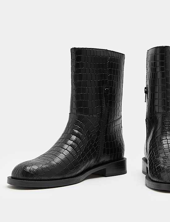 Leather boots