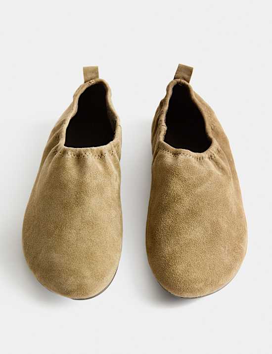 Suede Flat Ballet Pumps
