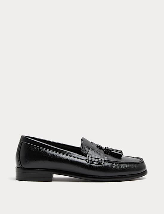 Tassel Block Heel Loafers
