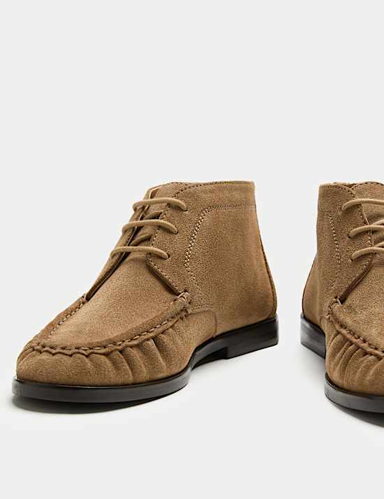Suede Ruched Lace Up Boots