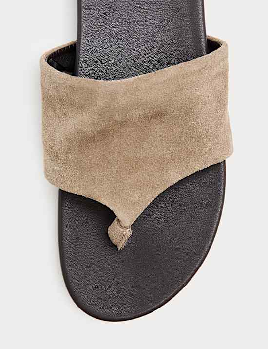 Suede Flat Mules