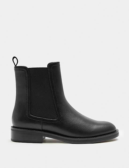 Wide Fit Chelsea Flat Ankle Boots
