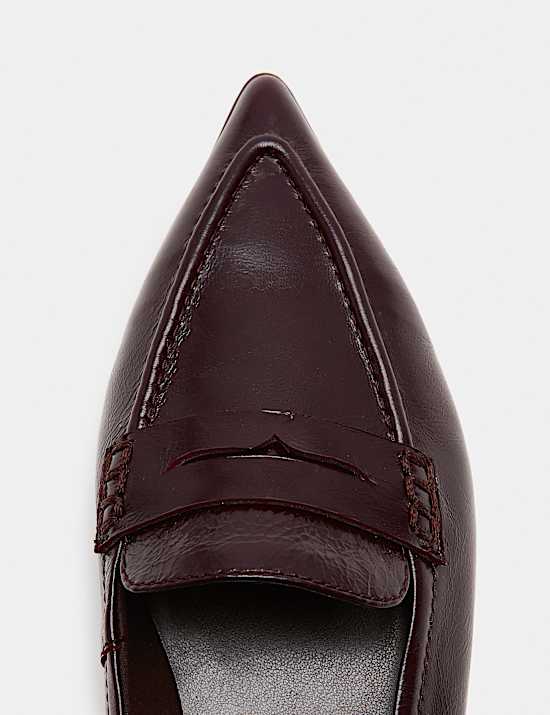 Leather Pointed Toe Loafer