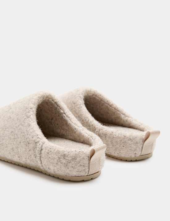 Felt Back Tab Mule Slippers