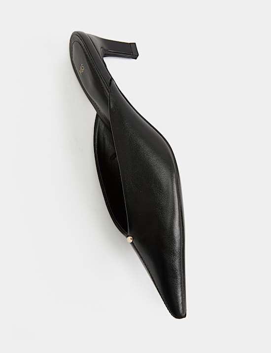 Kitten Heel Pointed Toe Mules