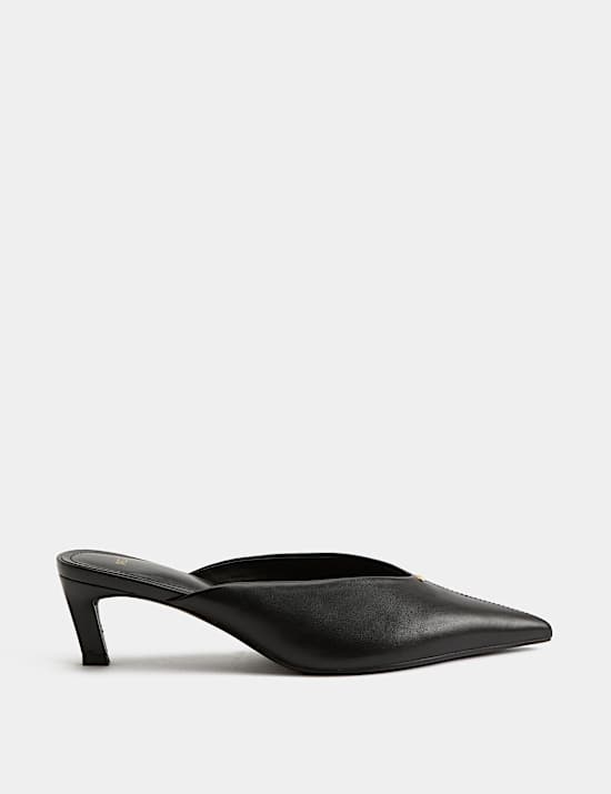 Kitten Heel Pointed Toe Mules
