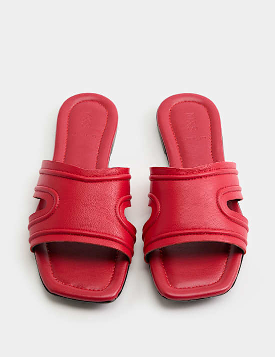 Leather Flat Mules
