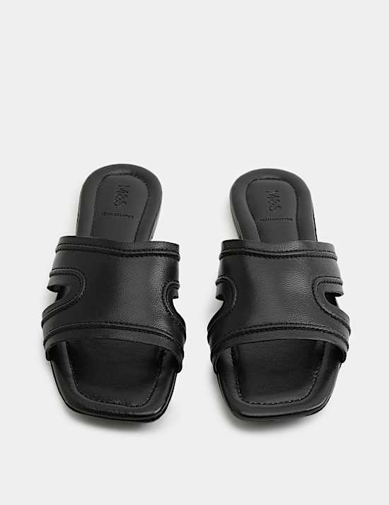 Leather Flat Mules