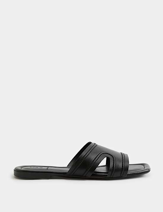 Leather Flat Mules