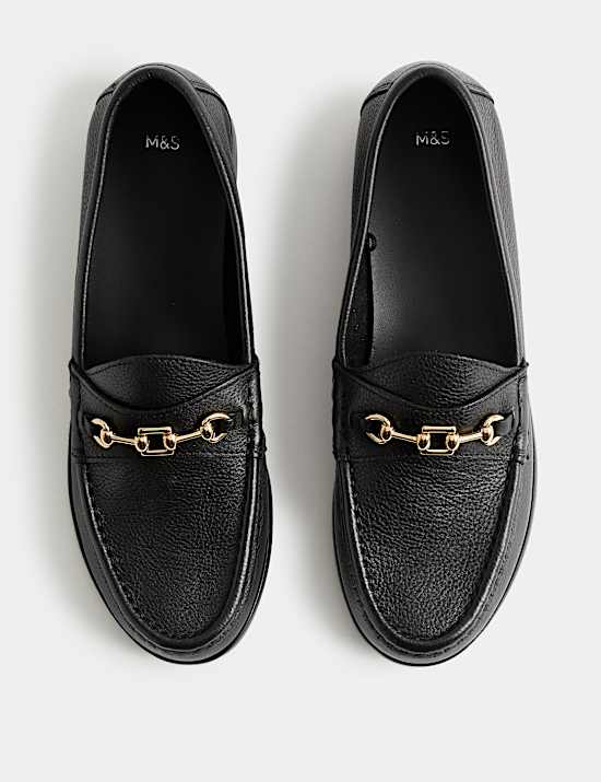 Leather Trim Loafers