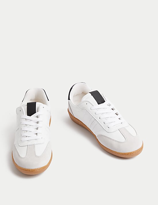 Leather Side Stripe Trainers