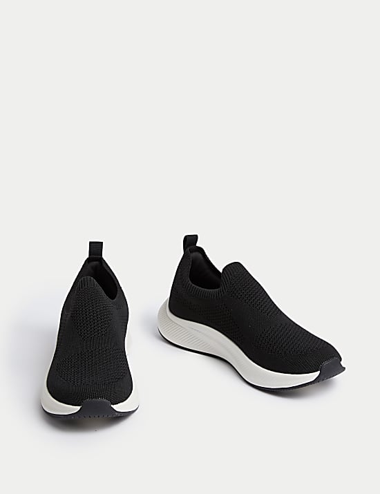 Knitted Slip On Trainers