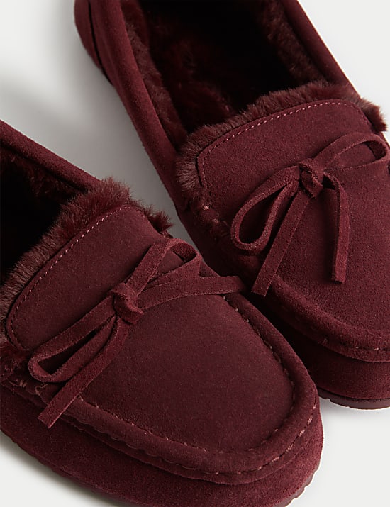Suede Moccasin Slippers