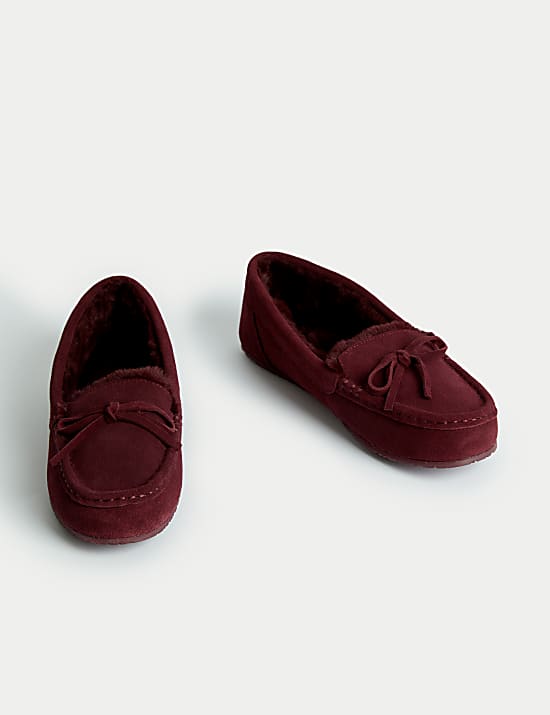 Suede Moccasin Slippers