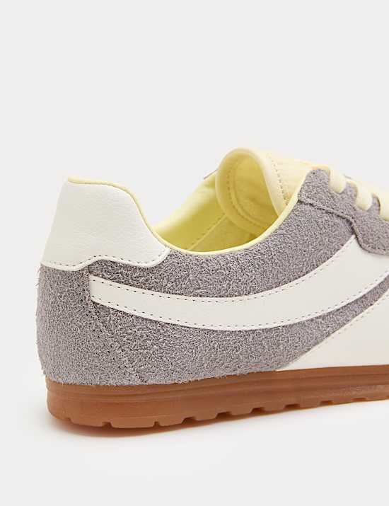 Suede Side Stripe Retro Trainers