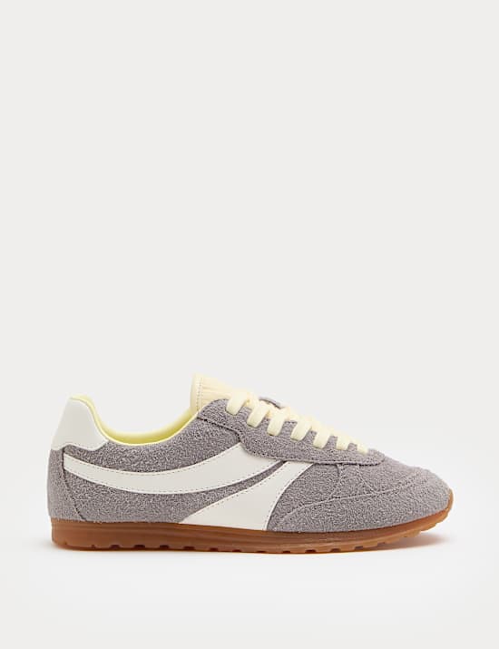 Suede Side Stripe Retro Trainers