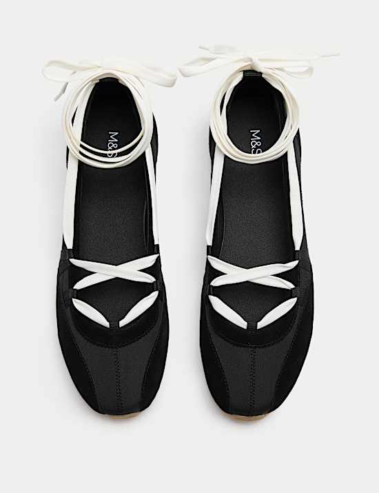 Ankle Tie Ballet Trainers