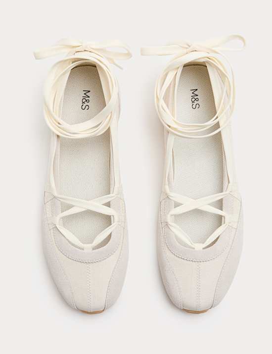 Ankle Tie Ballet Trainers