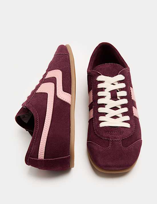 Suede Side Stripe Retro Runner Trainers